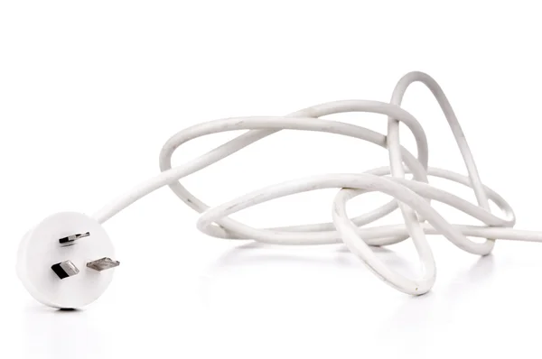 Plug de cable blanco — Foto de Stock