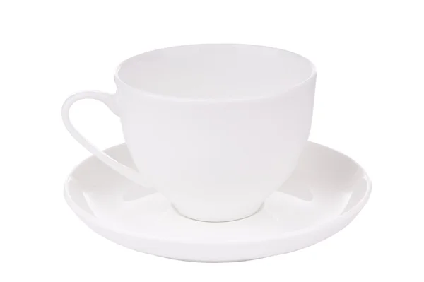 Chávena de chá branca com caminho Clipping — Fotografia de Stock