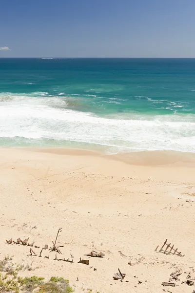 Naufrágio praia — Fotografia de Stock