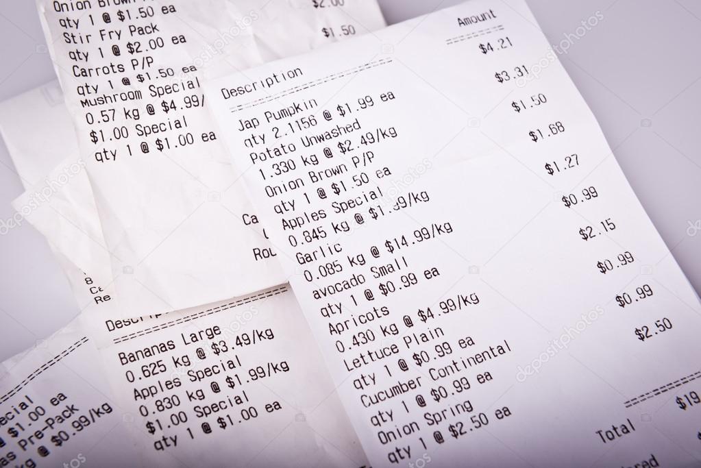 Grocery Receipts Stock Photo by ©THPStock 21324837