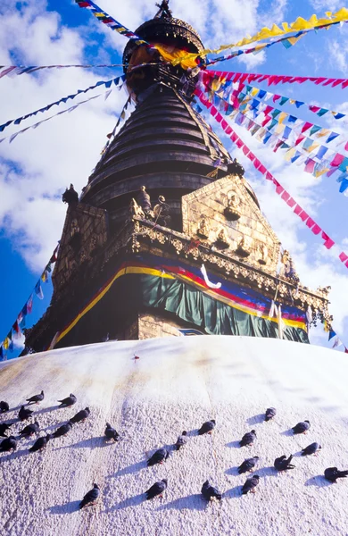 Grafsteen in nepal — Stockfoto