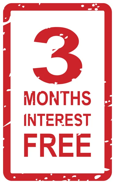 3 maanden interesse gratis — Stockvector