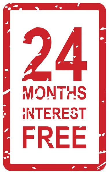 24 mesi senza interessi — Vettoriale Stock