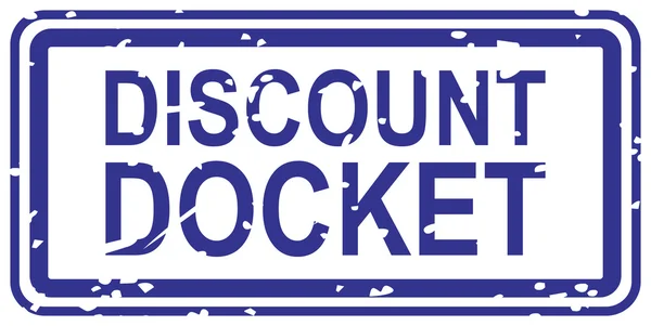 Discount Docket Rubber Stamp — Stock Vector