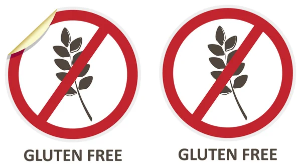 Gluten gratis iconen — Stockvector