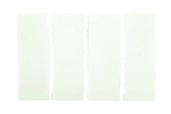 Green Torn Paper Strips — Stock Photo, Image