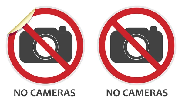 Inga kameror tecken — Stock vektor