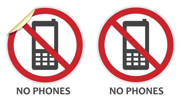 No Phones Sign — Stock Vector