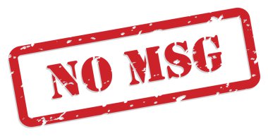 No MSG Rubber Stamp clipart