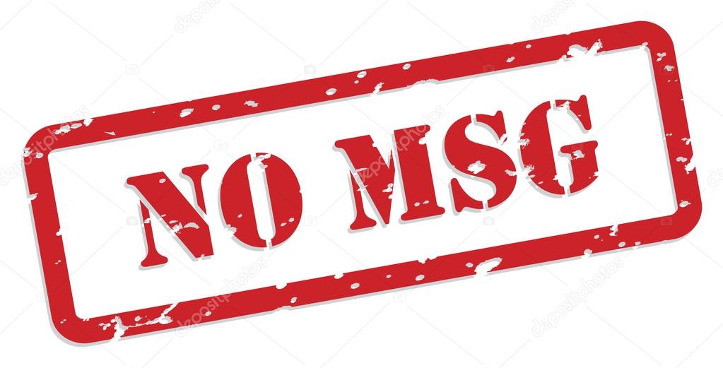 No MSG Rubber Stamp