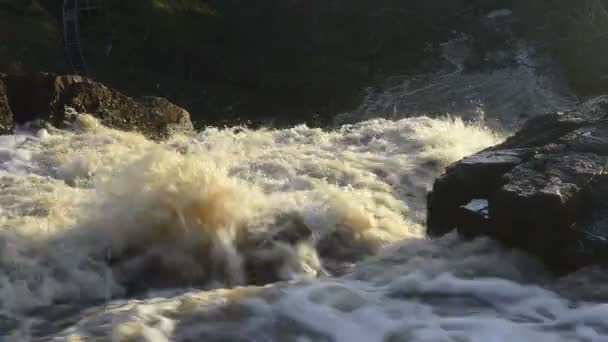 Wasserfall von oben — Stockvideo