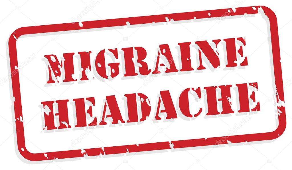 Migraine Headache Rubber Stamp