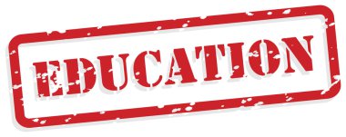 Eğitim lastik damgası vektör