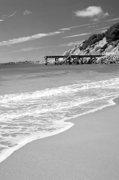 Australian Beach Black and White — Stock Photo, Image