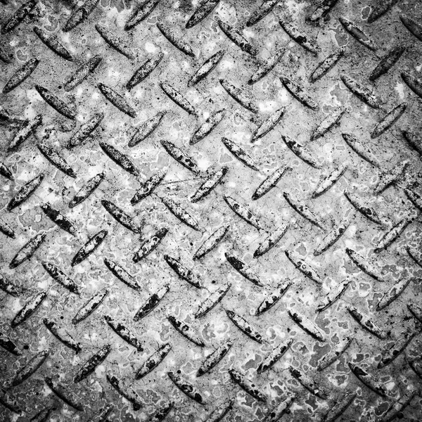 Checkerplate Background Black and White — Stock Photo, Image