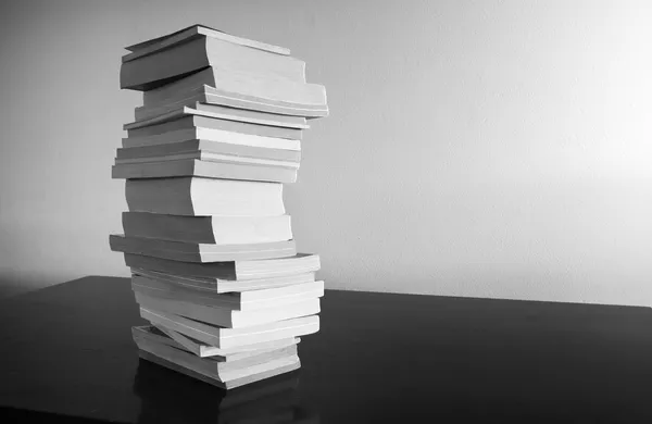 Book Stack on Table — Stockfoto