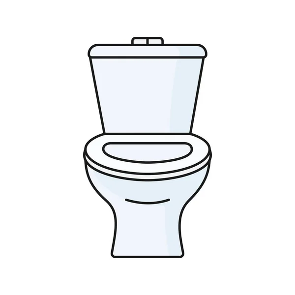 Badkamer Toiletbril Toilet Kom Witte Vector Icoon — Stockvector