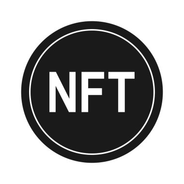 Taslak vektör simgesinde NFT madeni veya ödenmez simge