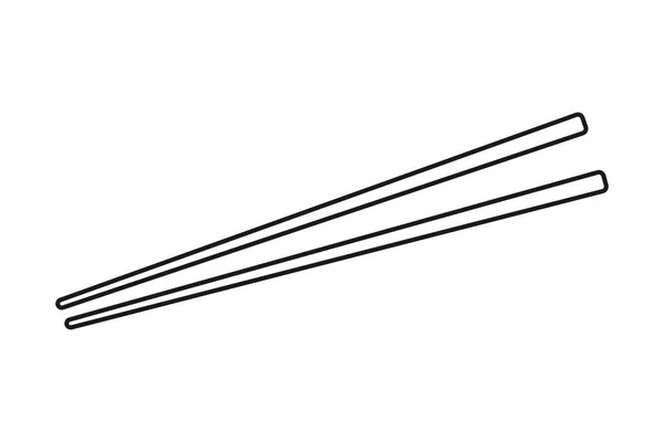 Contour Des Baguettes Dans Icône Vectorielle — Image vectorielle