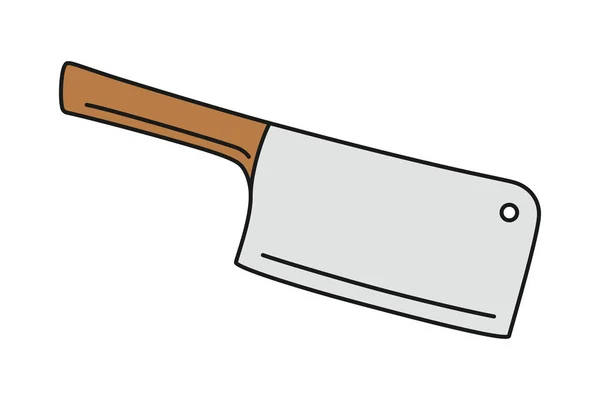 Cuchillo Carnicero Cocina Cuchilla Carne Icono Vector — Archivo Imágenes Vectoriales