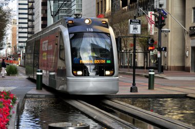 Downtown Metro Rail Houston clipart