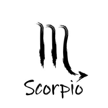 Akrep beyaz arka plan üzerinde izole burç. Zodyak takımyıldızı. Öğe Astroloji ve astrolojik tahmin için Tasarla.