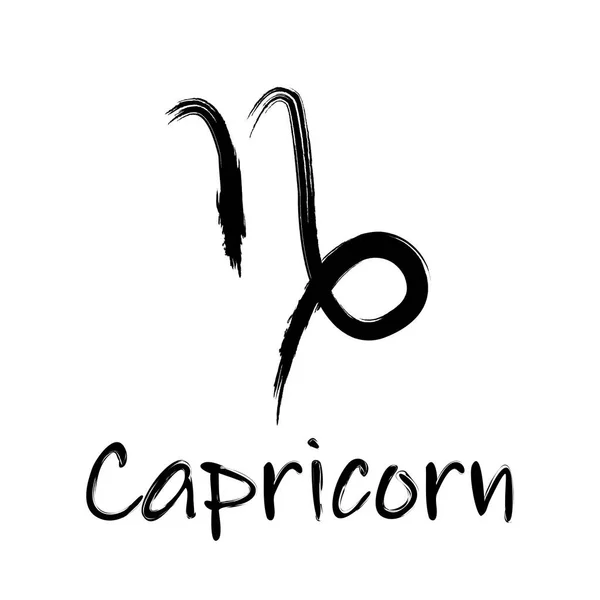 Capricorno Segno Oroscopo Simbolo Segno Zodiacale — Vettoriale Stock