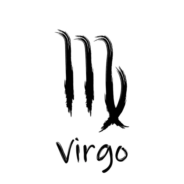 Signe Zodiaque Vierge Isolée Sur Fond Blanc Constellation Zodiaque Élément — Image vectorielle
