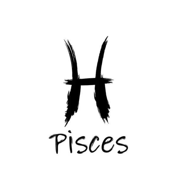 Grunge Zodiac Pisces Fishes — Vetor de Stock