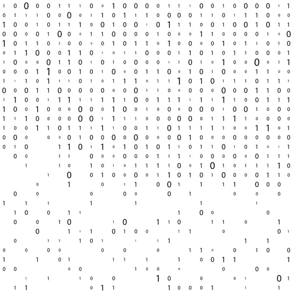 Schwarzweißer Digitaler Hintergrund Mit Zahlen Auf Dem Bildschirm Binärcode Matrix — Stockfoto