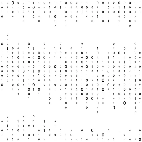 Binární Kódová Matrice Černobílé Digitální Pozadí Čísly Obrazovce Datové Technologie — Stock fotografie