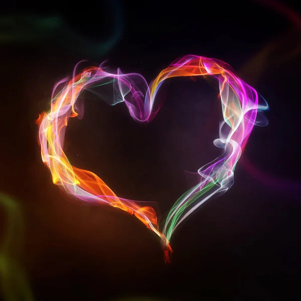 Smoke heart — Stock Photo, Image