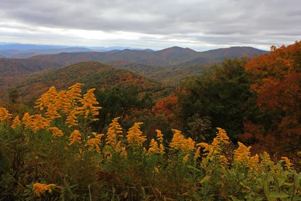 Panorama blue ridge parkway v podzim — Stock fotografie