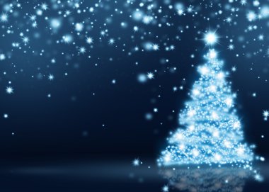 parlak Noel ağacı kartı
