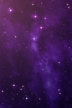 Purple Nebula space background clipart
