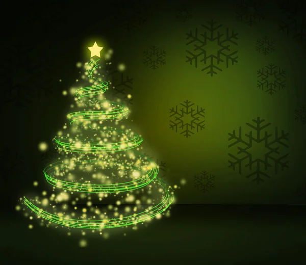 Luminoso albero di Natale — Foto Stock