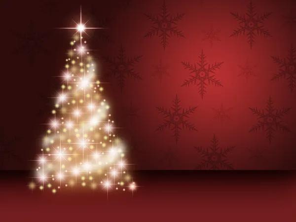 Světlé vánoční strom — Stock fotografie