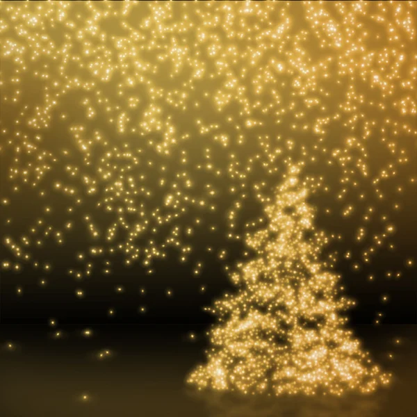 Yellow Golden Christmas Tree — Stock Photo, Image