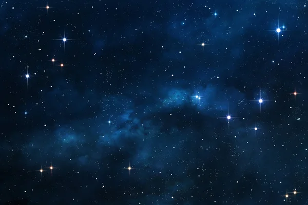 Fondo espacio nebulosa azul — Foto de Stock