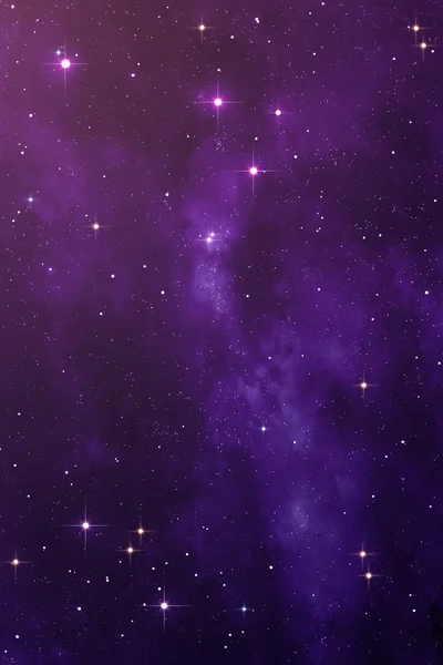 Fondo espacio nebulosa púrpura — Foto de Stock