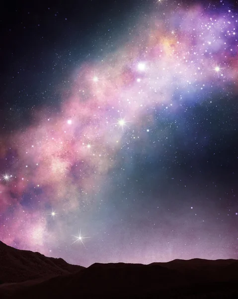 Space over the mountains