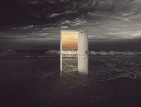 Beach door — Stock Photo, Image