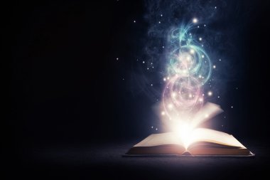 Glowing Book with colors