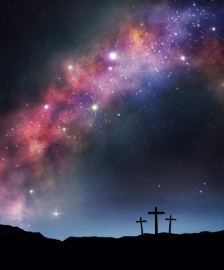 Vertical background with crosses