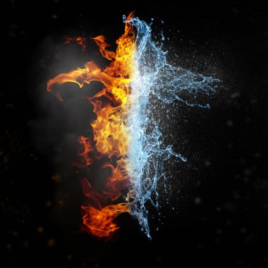 Water and fire clipart