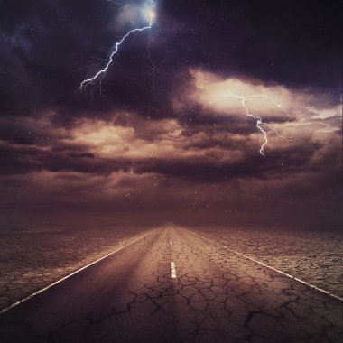 yol boyunca. Yıldırım