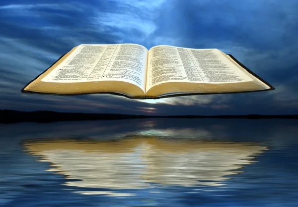 Bible over the clouds — Stock Photo, Image