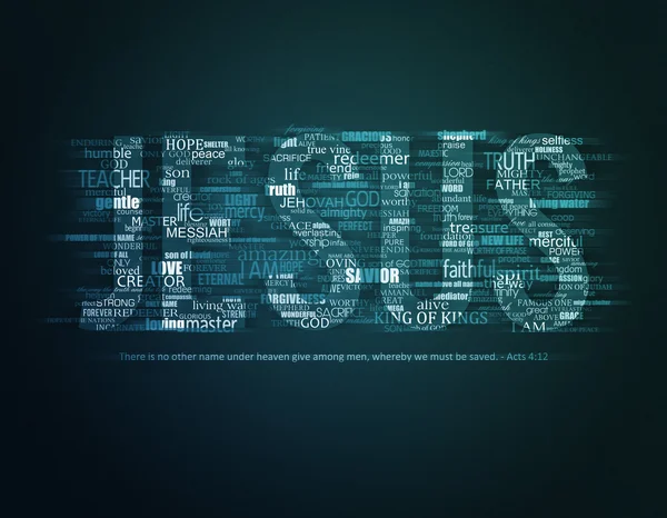 Religious Words isolated on black — Stock Photo, Image