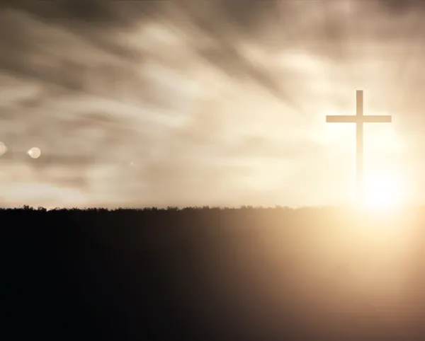 Cruz de puesta de sol — Foto de Stock