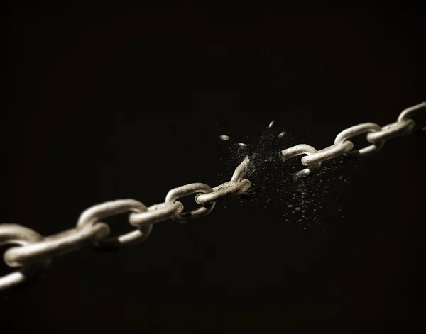 Złamane łańcuchy — Zdjęcie stockowe